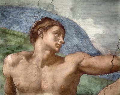 The Creation of Adam (detail) by Michelangelo Buonarroti